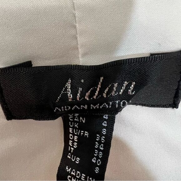 Aidan by Aidan Mattox White Tuxedo Blazer Dress | Size 4 - Picture 7 of 15